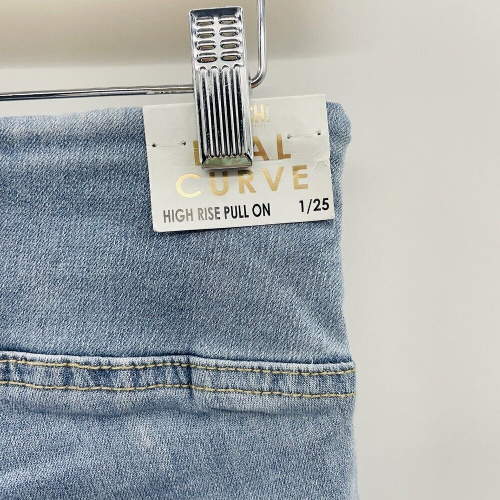 Rewash Juniors Size 1/25 Real Curve‎ High-Rise Pull-On Skinny Leg Jeggings Blue - Picture 9 of 10